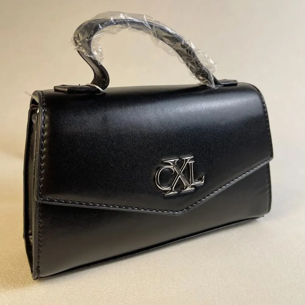 CXL Christian Lacroix Laine Matte Patent Crossbody Bag Black NWT